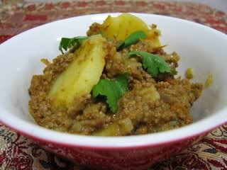 Minced Beef with POtato, Aalu Qeema