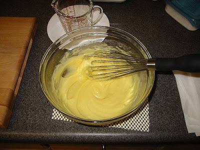 A view of homemade mayonnaise