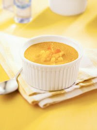 Baked mango custard