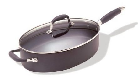 Nonstick Saute Pan with Cover and Helper Handle
