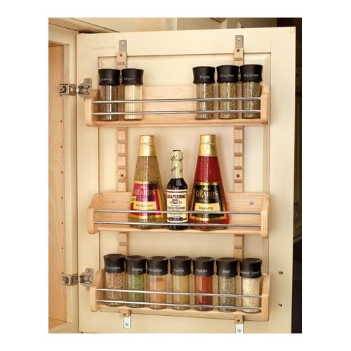 Door Spice Rack - Adjustable Shelves