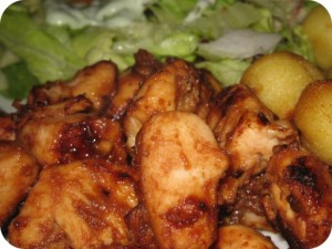 sticky chicken