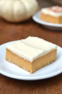 Pumpkin Cheesecake Bars