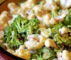 Broccoli Cauliflower Salad