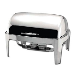 Winware 8 Quart Stainless Steel Roll Top Chafer